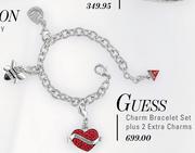 Guess Charm Bracelet Set Plus 2 Extra Charms