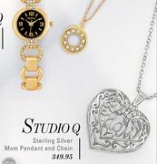 Studio Q Sterling Silver Mom Pendant And Chain