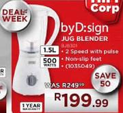 By D:Sign Jug Blender 500Watts-1.5L