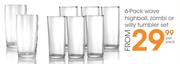 6 Pack Wave Highball, Zombi Or Willy Tumbler Set-Per Pack