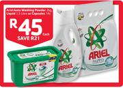 Ariel Auto Washing Powder-2kg/Liquid-1.5L/Capsules-14's Each