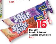 Sta-soft Fabric Softener Assorted 500ml Refill Each