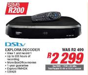 Dstv Explora Decoder Explora-RMHDX