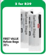 First Value Refuse bags-2x20's