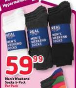Men's Weekend Socks 5 Pack-Per Pack