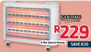 Goldair 3 Bar Quartz Heater