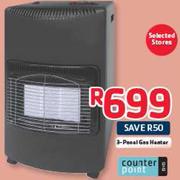 Counter Point 3 Panel Gas Heater