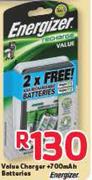 Energizer Value Charger +700mAh Batteries