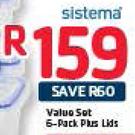 Sistema 6-Pack Value Set Plus Lids