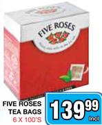 Five Roses Tea Bags-6x100's