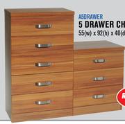 5 Drawer Chest(55x92x40cm) A5DRAWER