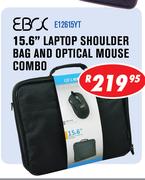 Ebox 15.6" Laptop Shoulder bag And Optical Mouse Combo E12615YT