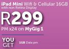 Apple iPad Mini WiFi & Cellular 16GB With Non Retina Display-On My Gig 1
