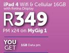 Apple iPad 4 WiFi & Cellular 16GB With Retina Display-On My Gig 1
