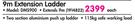 Gravity 9m Extension Ladder DMS900