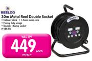 Reelco 30m Metal Reel Double Socket