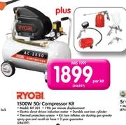 Ryobi 1500W 50L Compressor Kit KIT201-Per Kit