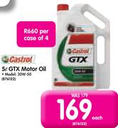 Castrol 5L GTX Motor Oil 20W-50