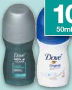 Dove Roll-on For Mens/Ladies Assorted-50Ml