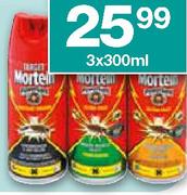 Target Mortein Powegard Insecticide-3x300Ml