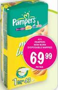 Pampers New Born Disposable Nappies-43's Per Pack