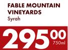Fable Mountain Vineyards Syrah-750ml