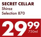 Secret Cellar Shiraz Selection 870-750ml