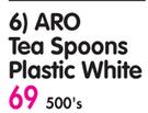 Aro Tea Spoons Plastic White-500's