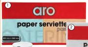 Aro Serviettes Pastel 1 Ply - 200's