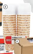 Aro Coffee Cup And Sip Lid-250ml x 20's