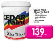 Cedar Paint 20Ltr Acrylic Paint 