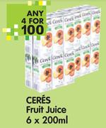 Ceres Fruit Juice-4 x 6 x 200ml