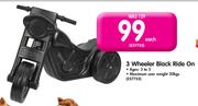 3 Wheeler Black Ride On-Each 