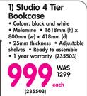 Studio 4 Tier Bookcase-Each