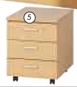 3 Drawer Mobile Pedestal-Each
