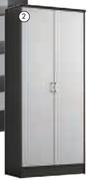 Studio 2 Door 4 Tier Cabinet-Each