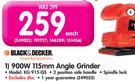 Black & Decker 900W 115mm Angle Grinder KG915-Q5-Each