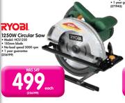 Ryobi 1250W Circular Saw HCS1250-Each