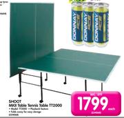 Shoot MK11 Table Tennis Table TT2000-Each