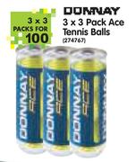 Donnay 3x3 Pack Ace Tennis Balls