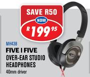 Dixon Five Five Over Ear Studio Headphones 40mm Driver
