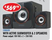 Dixon 2.1 Channel Multimedia Speaker Systems With  Active Subwoofer & 2 Speakers