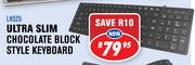 Dixon Multimedia Keyboards Ultra Slim Chocolate Block Style Keyboard