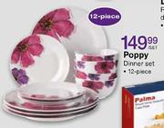 Poppy Dinner Set-12 piece per set