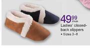 Ladies' Closed-Back Slippers (Size 3-8)-per pair
