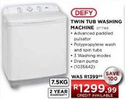 Defy Twin Tub Washing Machine-7.5kg (DTT166)