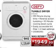 Defy Tumble Dryer-5kg (DTD252)