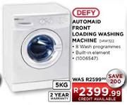 Defy Automaid Front Loading Washing Machine-5kg (DAW322)