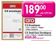 Aro C4 Seal-Easi Envelopes 324x229mm-Per 250's Box