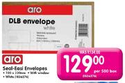 Aro Seal Easi Envelopes With Window 110x220mm-Per 500's Box